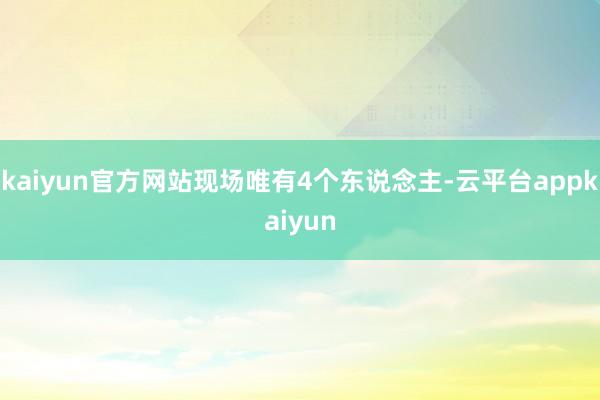 kaiyun官方网站现场唯有4个东说念主-云平台appkaiyun