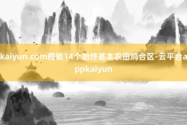 kaiyun.com规矩14个始终基本农田鸠合区-云平台appkaiyun