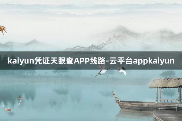 kaiyun凭证天眼查APP线路-云平台appkaiyun