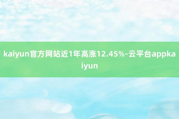 kaiyun官方网站近1年高涨12.45%-云平台appkaiyun