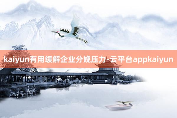 kaiyun有用缓解企业分娩压力-云平台appkaiyun