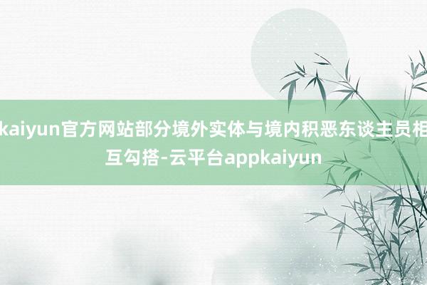 kaiyun官方网站部分境外实体与境内积恶东谈主员相互勾搭-云平台appkaiyun