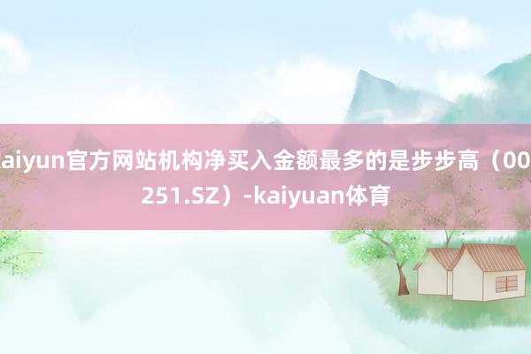 kaiyun官方网站机构净买入金额最多的是步步高（00225