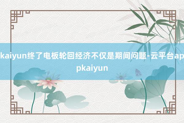 kaiyun终了电板轮回经济不仅是期间问题-云平台appkaiyun