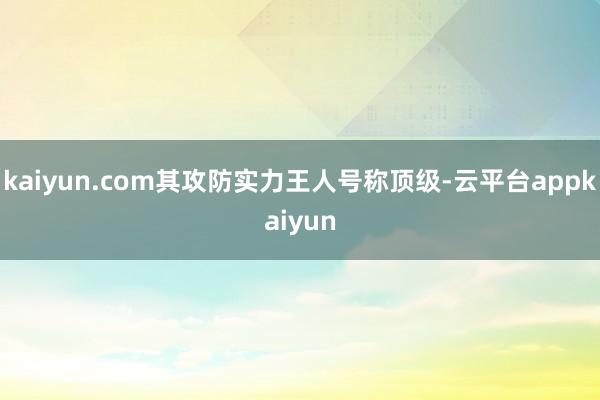 kaiyun.com其攻防实力王人号称顶级-云平台appkaiyun