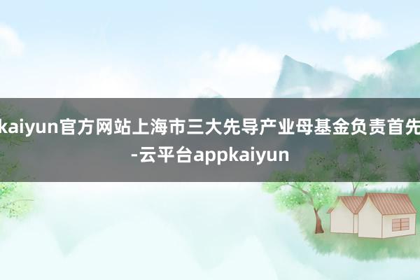 kaiyun官方网站上海市三大先导产业母基金负责首先-云平台appkaiyun