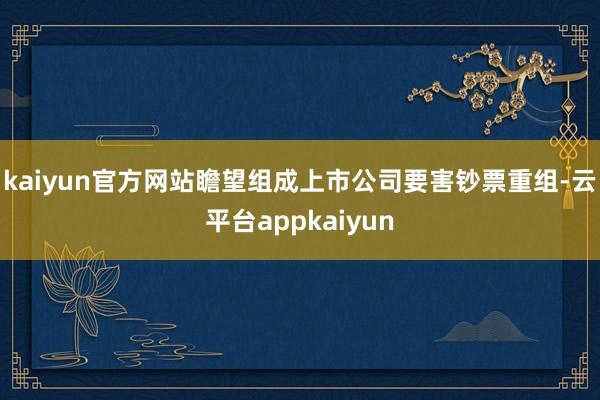 kaiyun官方网站瞻望组成上市公司要害钞票重组-云平台appkaiyun