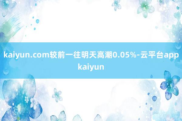 kaiyun.com较前一往明天高潮0.05%-云平台appkaiyun