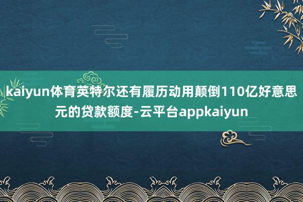 kaiyun体育英特尔还有履历动用颠倒110亿好意思元的贷款额度-云平台appkaiyun